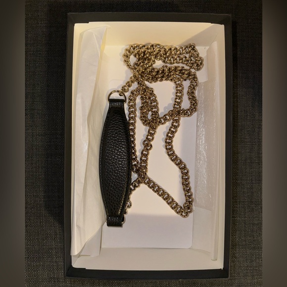 New Authentic Gucci Soho Wallet on Chain Black Leather Cross Body Bag - Picture 6 of 10